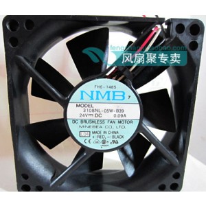 NMB 3108NL-05W-B39 24V 0.09A 3wires Cooling Fan